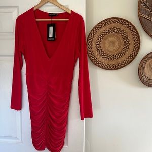 Pretty Little Thing slinky ruched mini dress